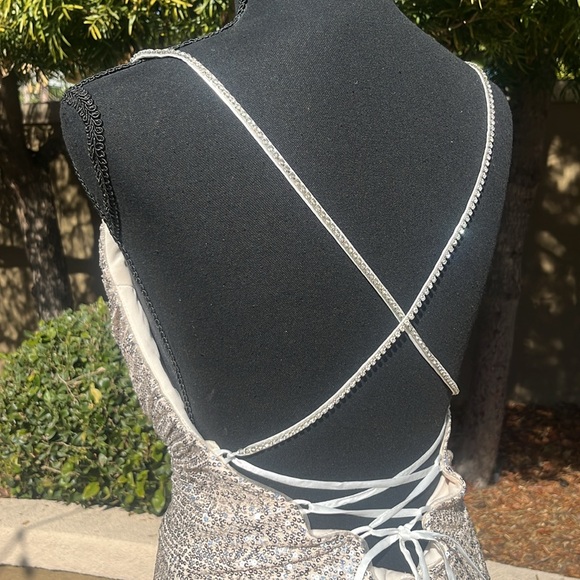 Lulus gown long formal dress prom rhinestones - Picture 10 of 14